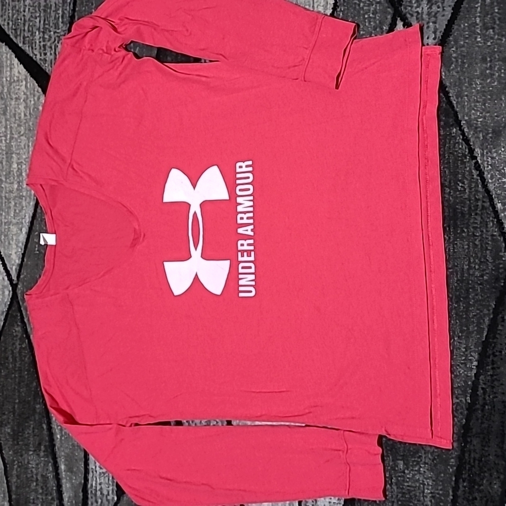 UNDER ARMOUR V-neck Loose Fit Logo Long-sleeve Tee-Shirt PRICE FIRM